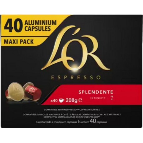 L'OR ESPRESSO Café capsules Compatibles Nespresso splendente n°7 40 dosettes