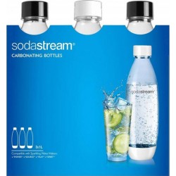 Sodastream Bouteilles de Gazéification Plastique Noire et Blanche 3x1L 3000098