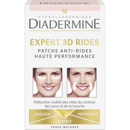 DIADERMINE Expert 3D Rides Patchs Anti-Rides Haute Performance Peaux Matures (lot de 2)