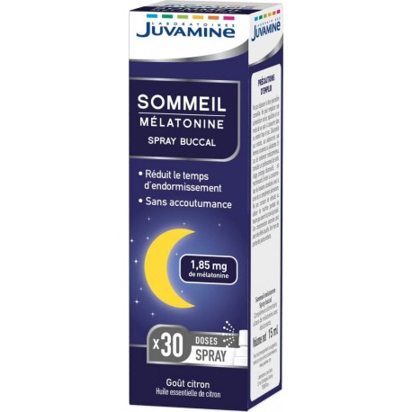 JUVAMINE Spray Buccal Sommeil Mélatonine Citron 15ml