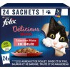 Felix Pâtée pour chat adulte délicieux duos en gelée 85g x24