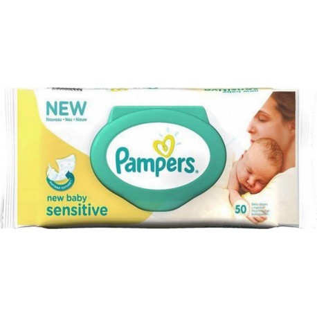 Pampers Lingettes New Baby Sensitive pour Bébé x50 (lot de 6 soit 300 lingettes)