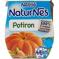 Nestlé Naturnes Potiron (dès 4/6 mois) par 2 pots de 130g (lot de 10 soit 20 pots)