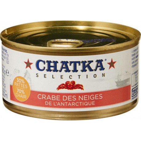 CHATKA Crabe des Neiges de l'Antarctique 30% pattes 70% chair 180g