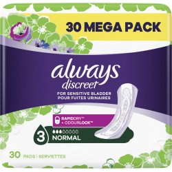 Always Serviette discreet Normal x30 paquet 30 serviettes