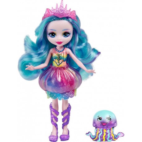 MATTEL Mini-poupée Enchantimals Jelanie Méduse et Stingley