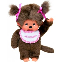 BANDAI Monchhichi Fille Rose 20cm Dès 24 mois