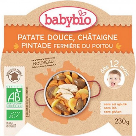 BABYBIO PATATE DOUCE CHATAIGNE DU POITOU 230g