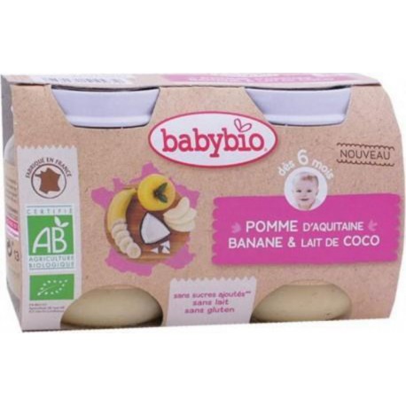 BABYBIO GOURDE LAIT DE COCO 2x130g