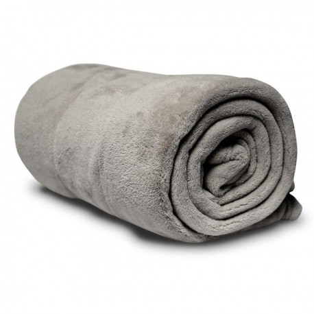 Terre De Nuit Couverture Polaire Gris Clair 100% Polyester 180x220