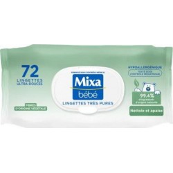 Mixa Lingettes très pures Bébé d'origine naturelle x72