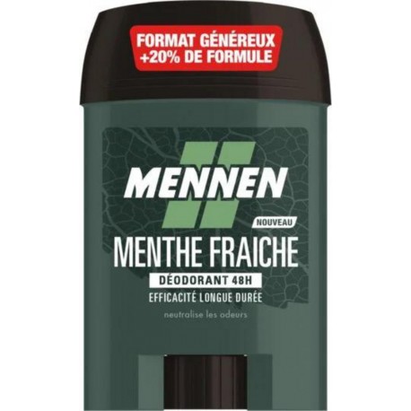 MENNEN Homme Stick Large Menthe Fraîche 48h 60ml (lot de 4) stick 60ml