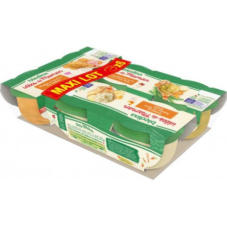 Blédina Bols de légumes et viandes dès 8 mois Carotte Riz Jambon 200g MAXI LOT x6