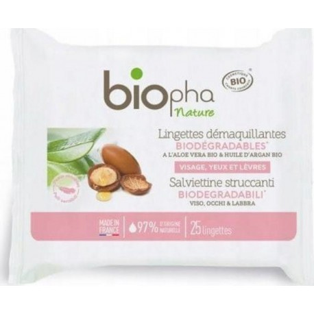 Biopha LINGETTES DEMAQUILLANTES BIODEGRADABLES x25