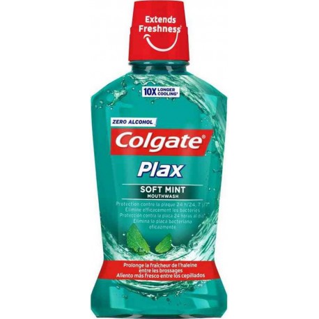 COLGATE Bain de Bouche PLAX MENTHE Soft Mint 500ml