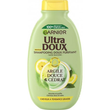 GARNIER Shampooing Ultra Doux Argile Douce et Cédrat 250ml