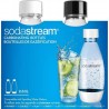 Sodastream Bouteilles de Gazéification Plastique Blanche et Noire 2x0,5L