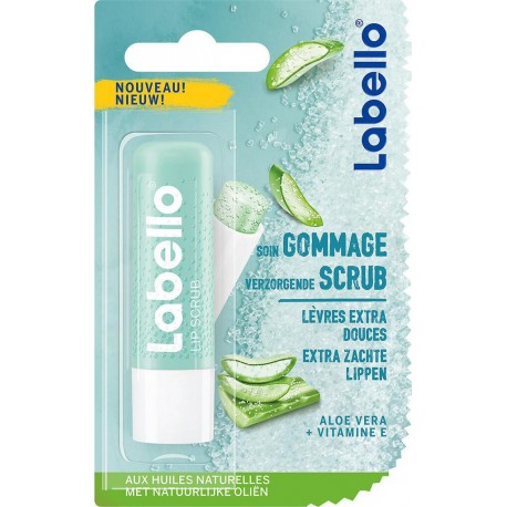 LABELLO Soin gommage des lèvres à l'aloé vera et aux huiles naturelles 5.5ml