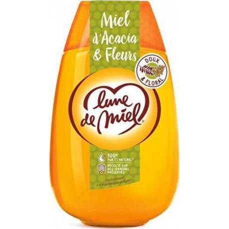Lune de Miel 100% Pur et Naturel Miel d’Acacia & Fleurs 500g