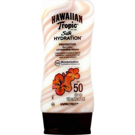 Hawaiian Tropic Silk Hydratation SPF 50 Protective Sun Lotion 180ml (lot de 2) flacon 180ml