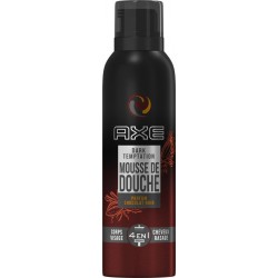 Axe Mousse de Douche & Rasage Homme Dark Temptation Parfum Chocolat Noir 200ml (lot de 3)