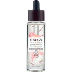 FLORENA Huile visage élixir éclat aux pétales d'immortelles rose & huile de carthame 30ml