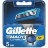 GILLETTE LAME MACH3 TURBO 3DX5 boîte 5 lames