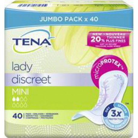 Tena Serviette Lady discreet Mini x40 paquet 40
