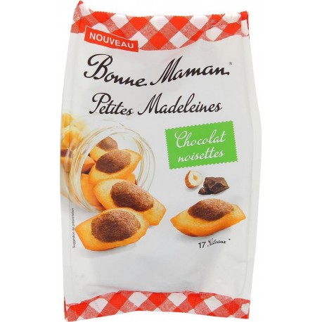 BONNE MAMAN PETITES MADELEINES CHOCOLAT NOISETTES x17 235g