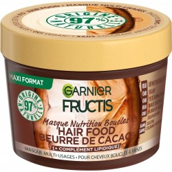 FRUCTIS HAIR FOOD BEURRE DE CACAO MASQUE MULTIUSAGE BOUCLE A FRISE NOURRISSANT 390ML 1CT