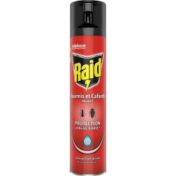 RAID Insecticide Fourmis et Cafards PROTECTION LONGUE 300ml