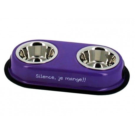 Vitakraft Set De 2 Ecuelles Inox pour Chat (lot de 2, coloris aléatoires)