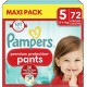 PAMPERS Couches Culottes Bébés Premium Protection Pants Taille 5 12-17Kg x72