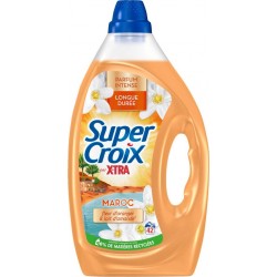 SUPER CROIX Lessive Liquide Maroc Fleur d'Oranger et Lait d'Amande Parfum Longue Durée x42 1,89L