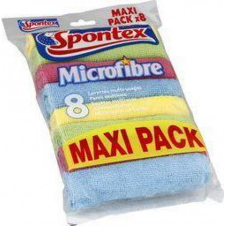 SPONTEX MICROFIBRE MAXI PACKX8