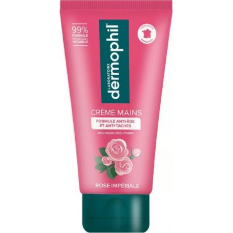 DERMOPHIL Crème mains anti-tâches formule anti-âge rose impériale 75ml