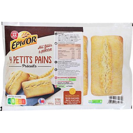 Petits pains précuits Epi d'Or 4x75g