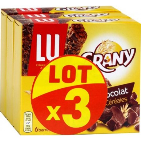 GRANY Barres 5 céréales Chocolat 3x125g 375g