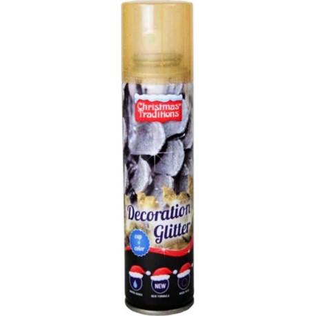 Christmas Traditions Décoration Glitter Bombe Déco Or à Paillettes 100ml (lot de 4)