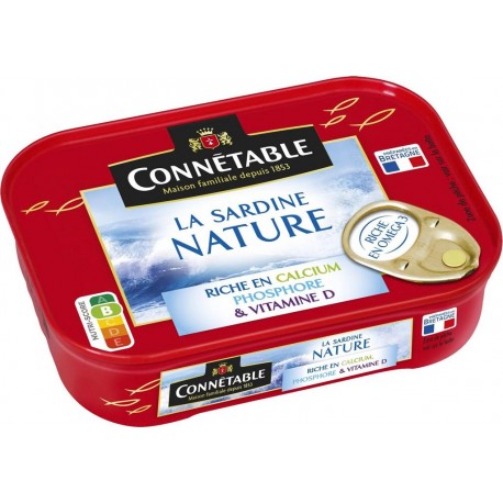 Connetable La Sardine Nature 95g égoutté 135g