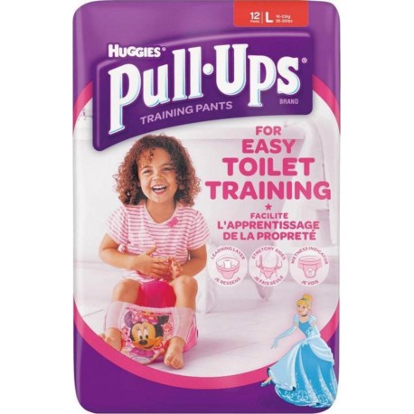 Huggies Culottes Pull-Ups Training Pants Taille L Fille x12 (lot de 2 soit 24 culottes)
