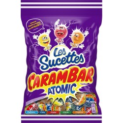 CARAMBAR Bonbons sucettes atomic 156g