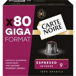 CARTE NOIRE Café Capsules Espresso Intensité 9 Compatible Nespresso 80 capsules