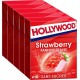 HOLLYWOOD Chewing gum strawberry les 5 boîtes de 14g
