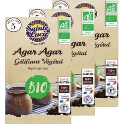 Sainte Lucie Lot 3x Agar Agar Bio Sachets 5x2g les 3 unités de 0.01Kg