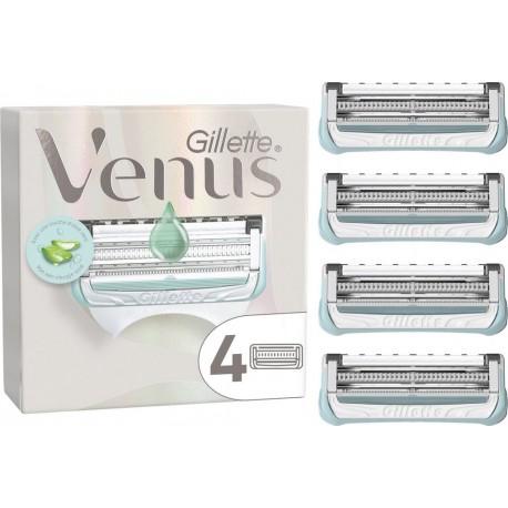 GILLETTE Lames de rasoir Pour Femme Satin Care Aloe Vera 4 recharges de lames de rasoir