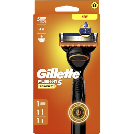 GILLETTE Rasoir Fusion Power 1 manche + 1 recharges de lames
