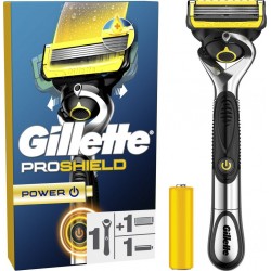 GILLETTE Coffret Rasoir Proshield Avec 2 Lames Et Gel De Rasage rasoir + une recharges