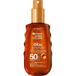 GARNIER Huile solaire Corps Spf 50+ Sublimatrice Protège la Peau Ideal Bronze 150ml