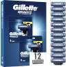 GILLETTE Lames de rasoir Pour Homme Mach3 Turbo le lot 2 paquets de 4 lames de rasoirs